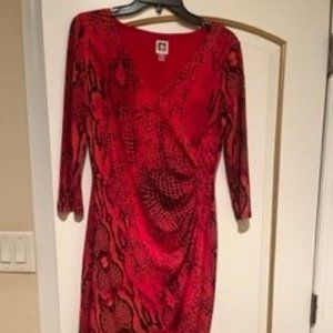 Anne Klein Red Dress, Size 6